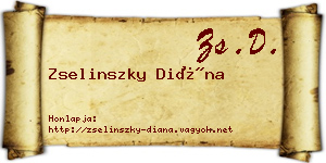 Zselinszky Diána névjegykártya