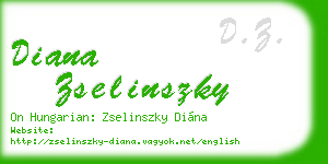 diana zselinszky business card