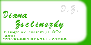 diana zselinszky business card